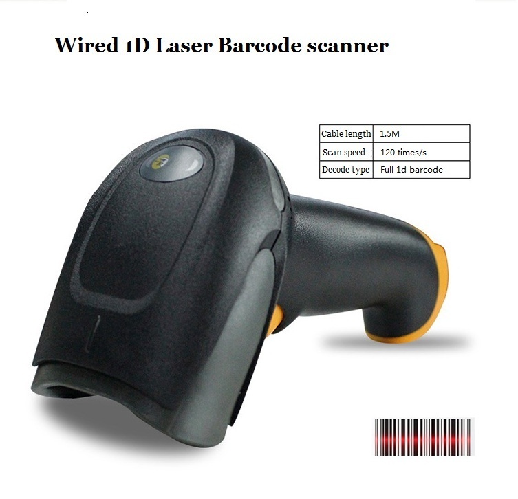 Comet YX-16 bar code reader handheld portable cheap 1d wired laser barcode scanner