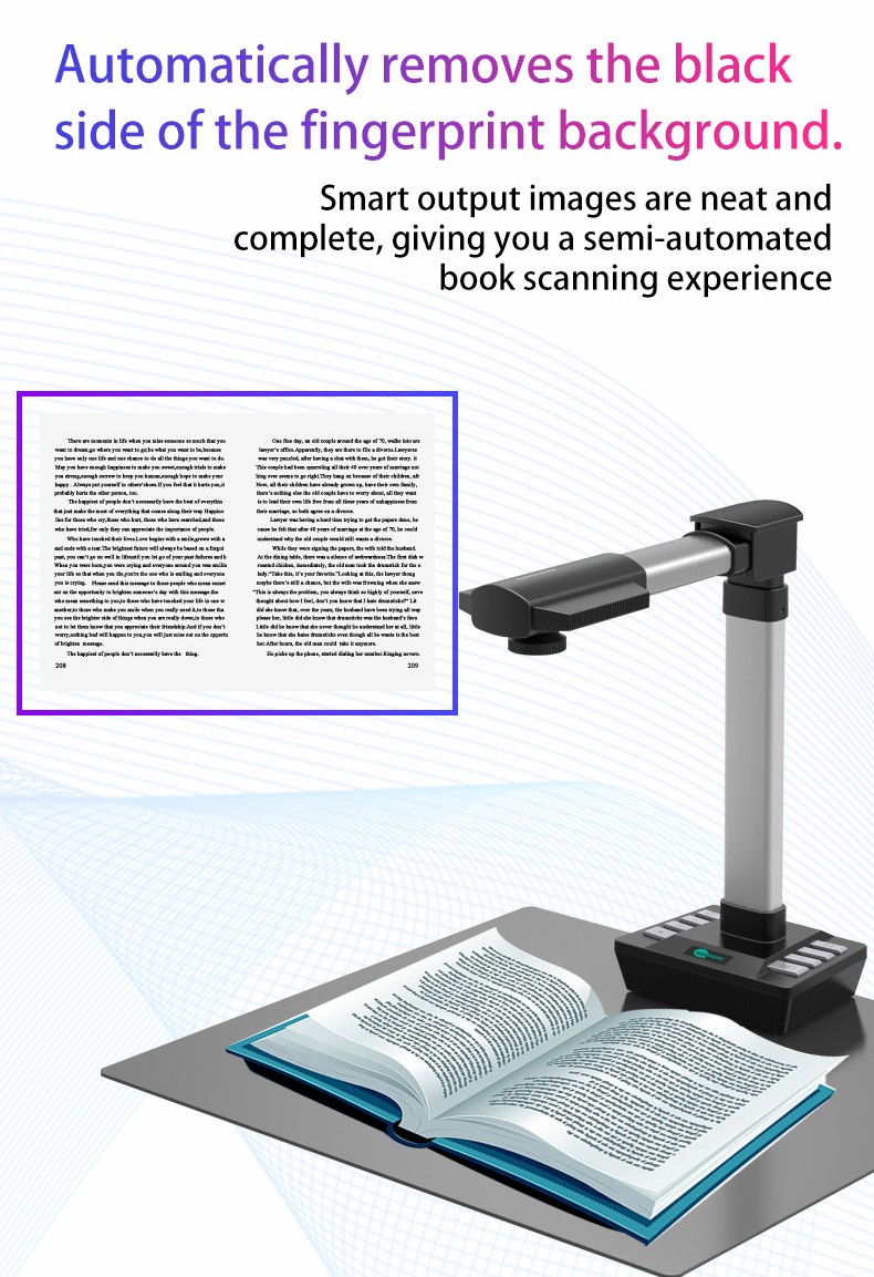 BaoShare GP1900AF 18MP A3 OCR Portable Document Scanner Automatic Flatten Book Scanner